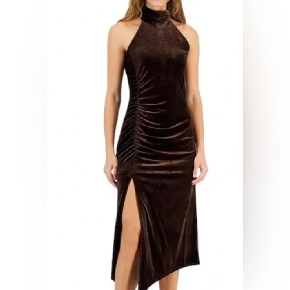 chocolate brown velvet dress Veronique Bow Midi Buy Lipsy Chocolate Brown Long